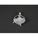 Silver ballerina style brooch