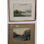 Charles Harrington (British 1865-1943) Pair of Landscape Watercolours, both signed lower left,