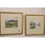 Derek Quann (Irish) Two Watercolours of Irish Landscapes, signed and dated 1997, each 19cm x 14cm,