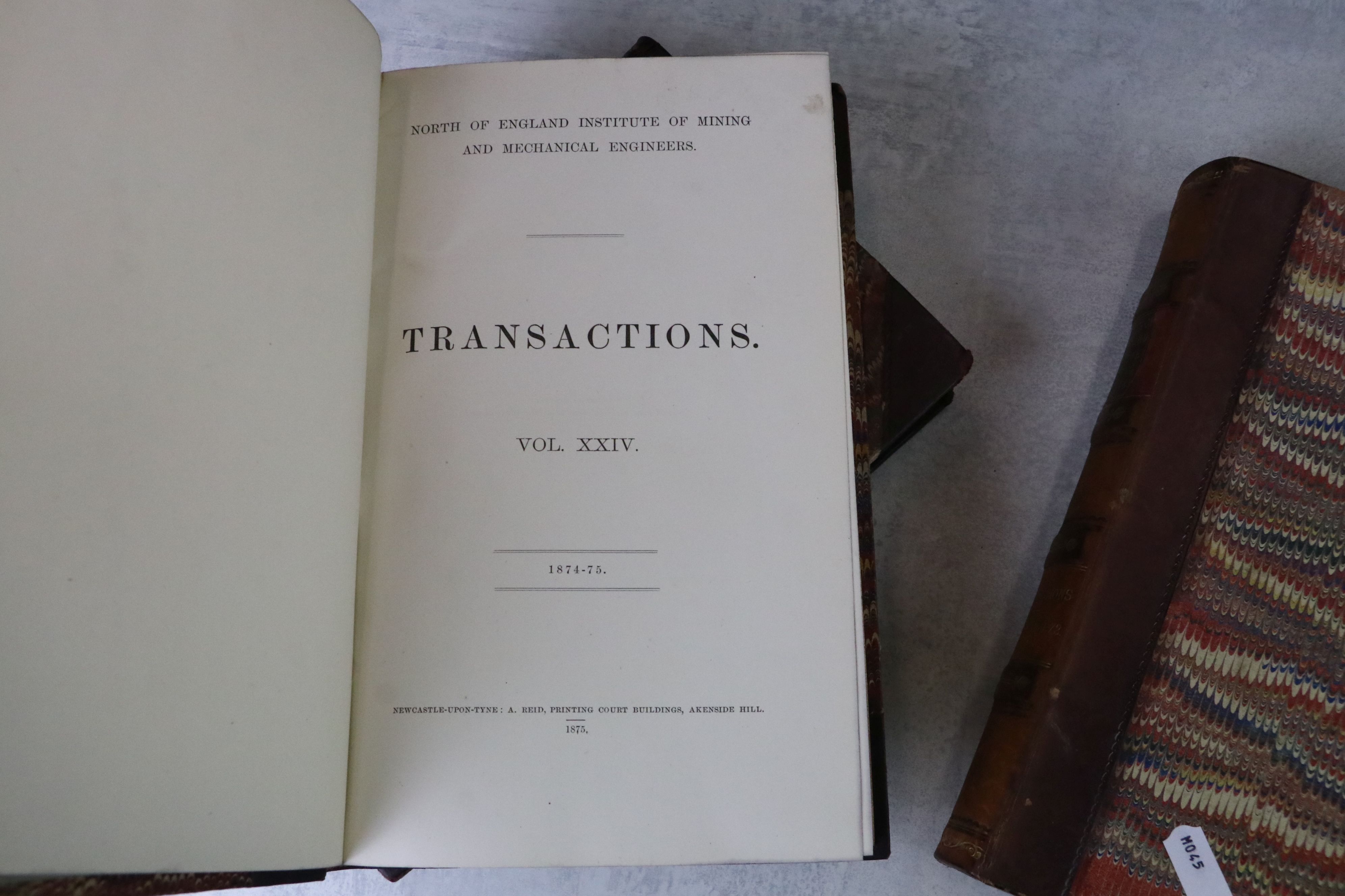 North Of England Institute Of Mining Engineers, three bound volumes of Transactions, vols. XVIII, - Image 6 of 6