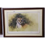 David Shepherd, Signed Limited Edition Tiger Print titled ' Working sketch for a painting of a Tiger