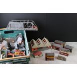 Collection of OO gauge Railway Layout Buildings including Tri-ang plus other accessories including