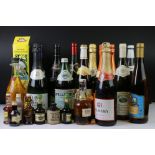 15 bottles of mixed wines & liqueurs, together with a quantity of miniatures etc