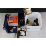 A small collection of wristwatches and pocket watches to include Smiths, Sekonda and Ingersoll