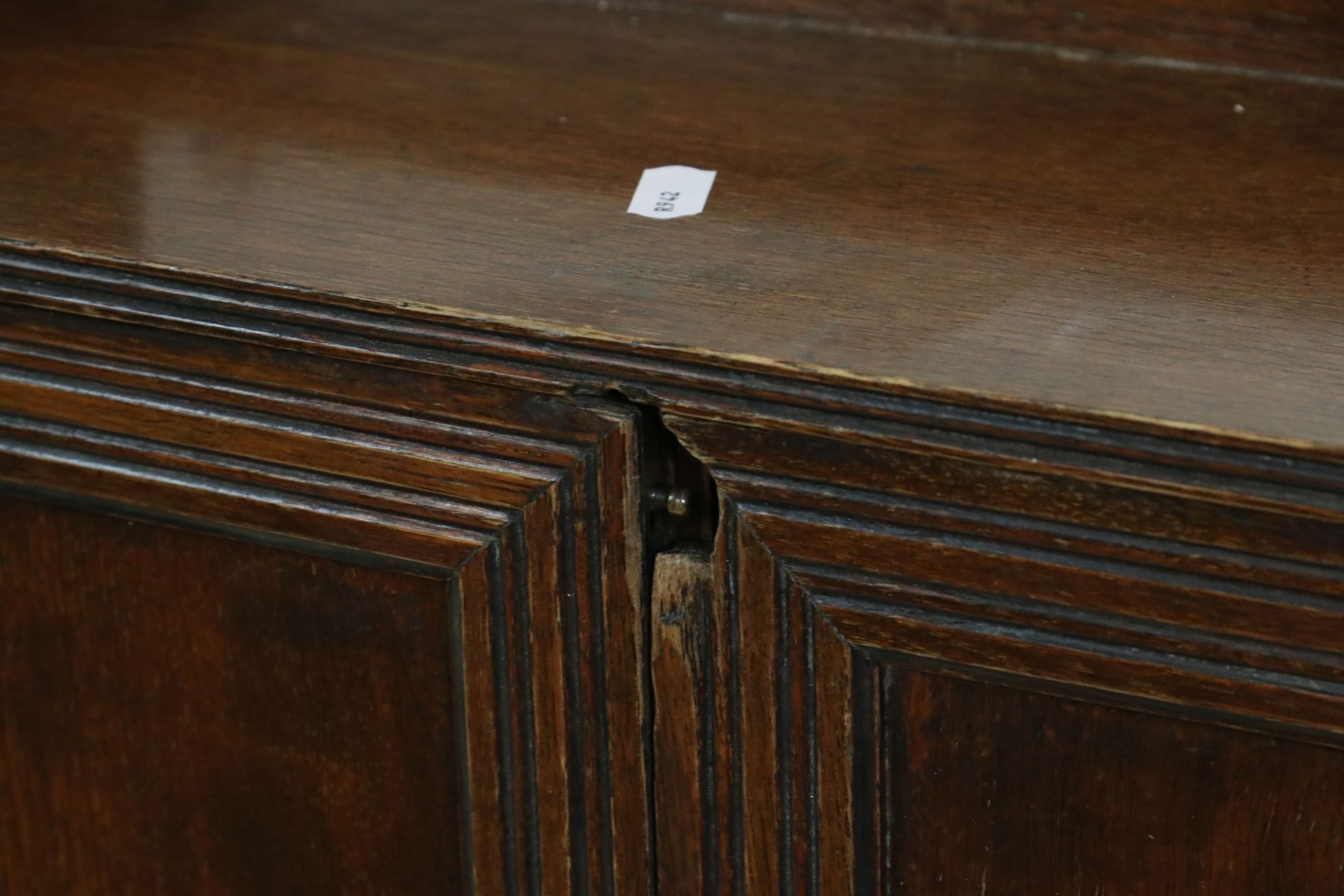 Late 19th / Early 20th century Oak Smoker Cabinet, the two doors opening to a fitted interior, - Image 6 of 6