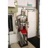 Full Size Replica Suit of Armour constructed of sheet metal, complete with a Lance, Sword in