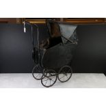 Late Victorian style dolls pram, with Tri-ang Toys label