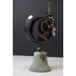 Vintage shop doorbell, together with a Royal Engineers military swagger stick