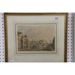 George Pyne (1800-1884) Watercolour Drawing of Pembroke College, Oxford, signed and dated 1854,