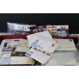 Stamps - box of mostly GB FDCs, presentation packs etc