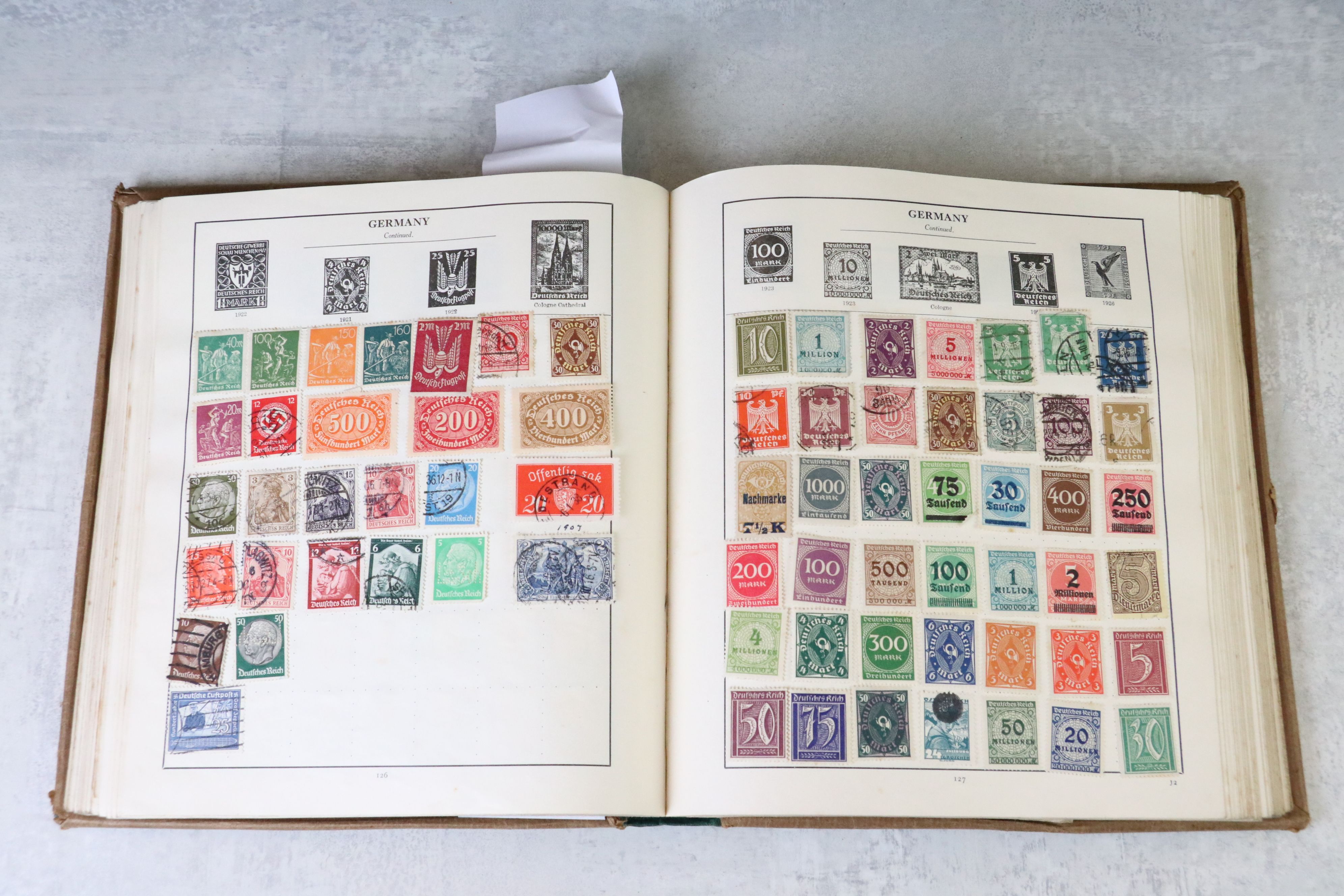 Collection of GB, Commonwealth & World stamps in a vintage album, to include Queen Victoria and - Image 2 of 7