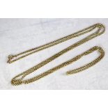 Long brass watch style chain