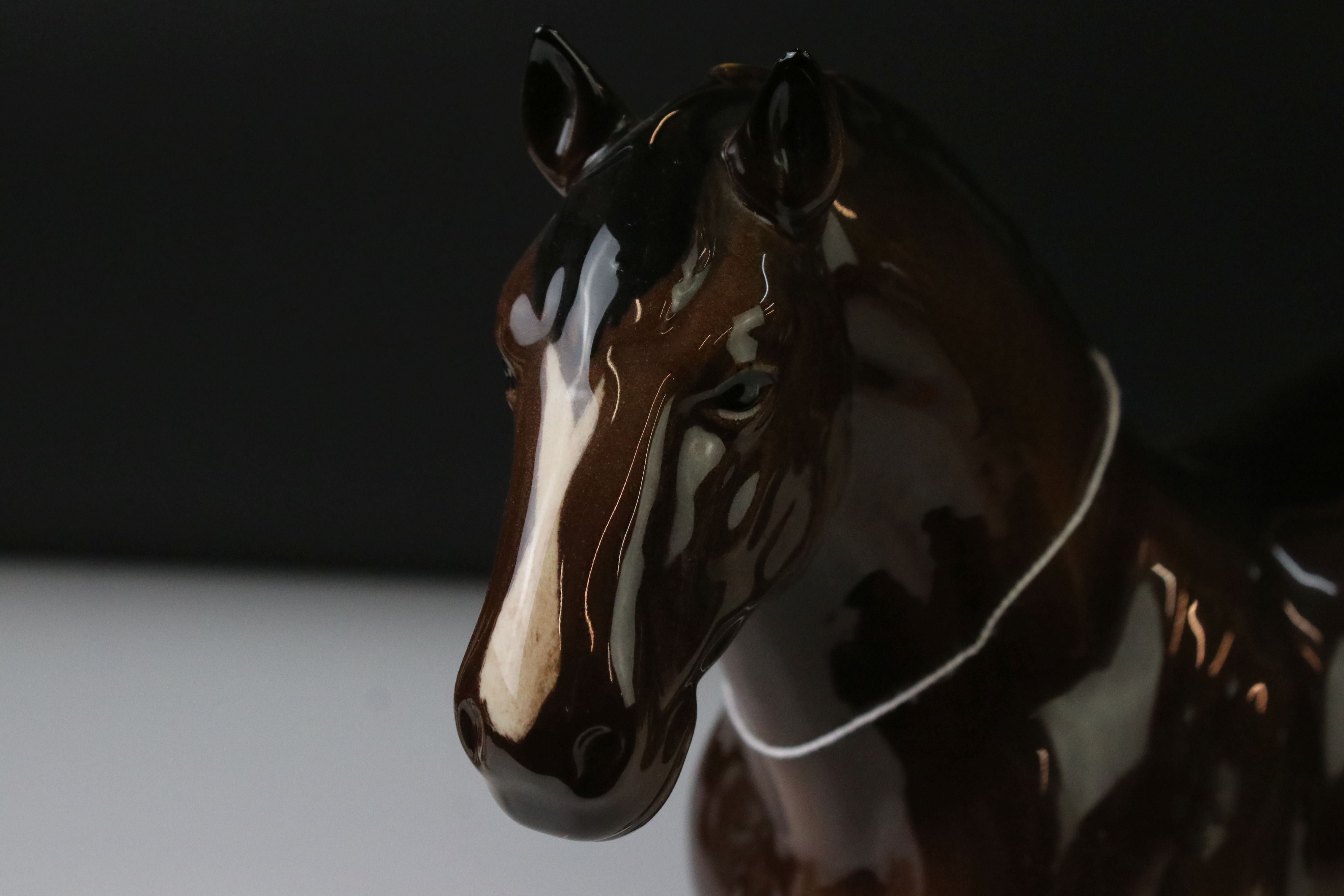 Beswick brown gloss shire horse with original paper label, 26.5cm high, together with a Beswick - Image 3 of 13