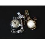 Two early 20th century ladies cocktail watches to include a 9ct gold example.