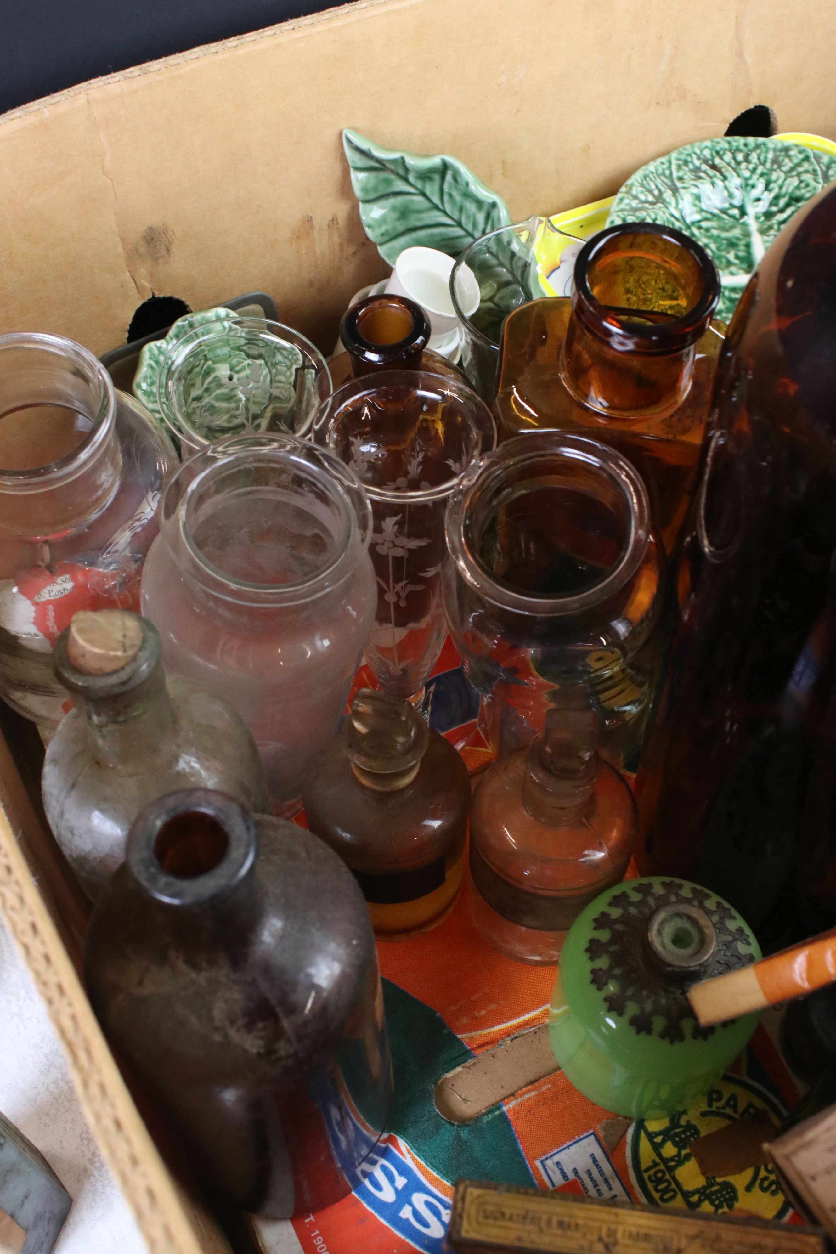 Large Collection of Coloured and Clear Glass Bottles, 19th century onwards including Medicine - Image 5 of 9