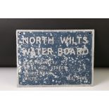 Aluminium ' North Wilts Water Board ' Sign - local interest, addressed ' The Engineer, 38 St Paul