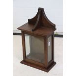 Mahogany Wall Mounted Bracket Display Cabinet, 62cm high x 35cm wide