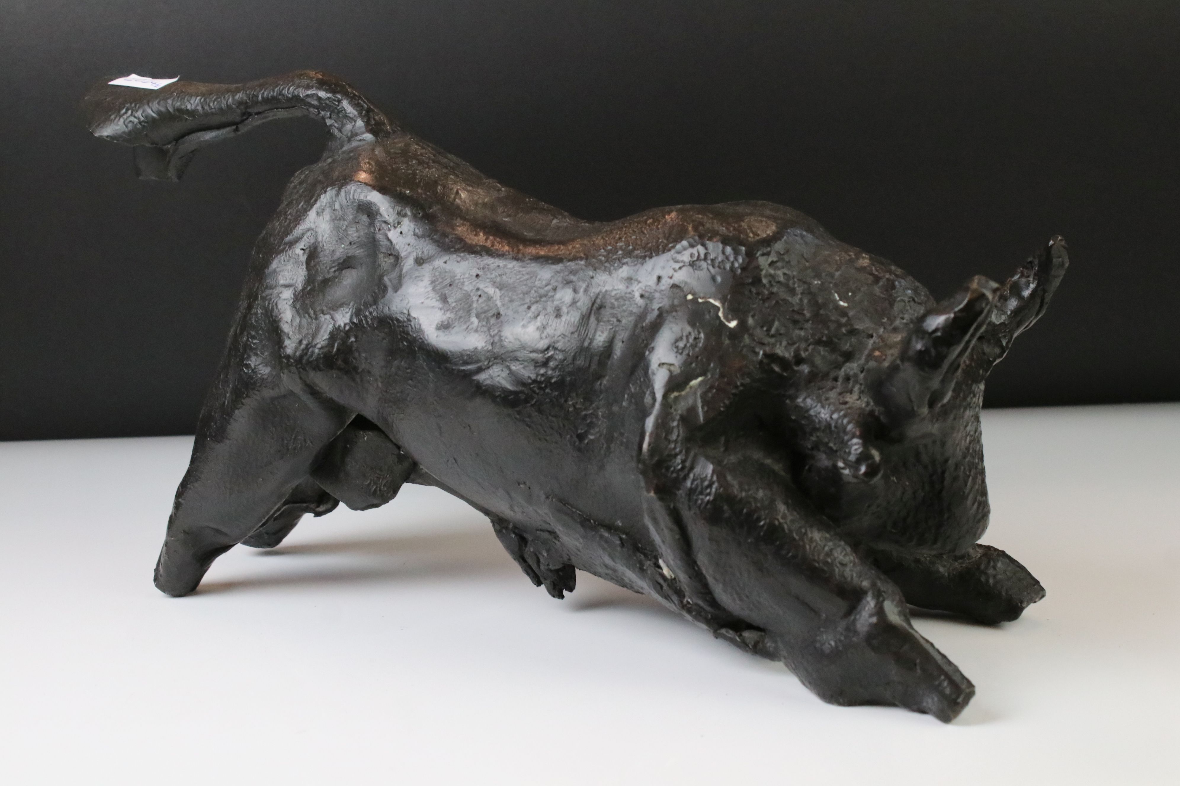 Bronze model of a bull by Rhona Stern, South African (1914-1998), height approx. 20cm, purchased - Image 3 of 6
