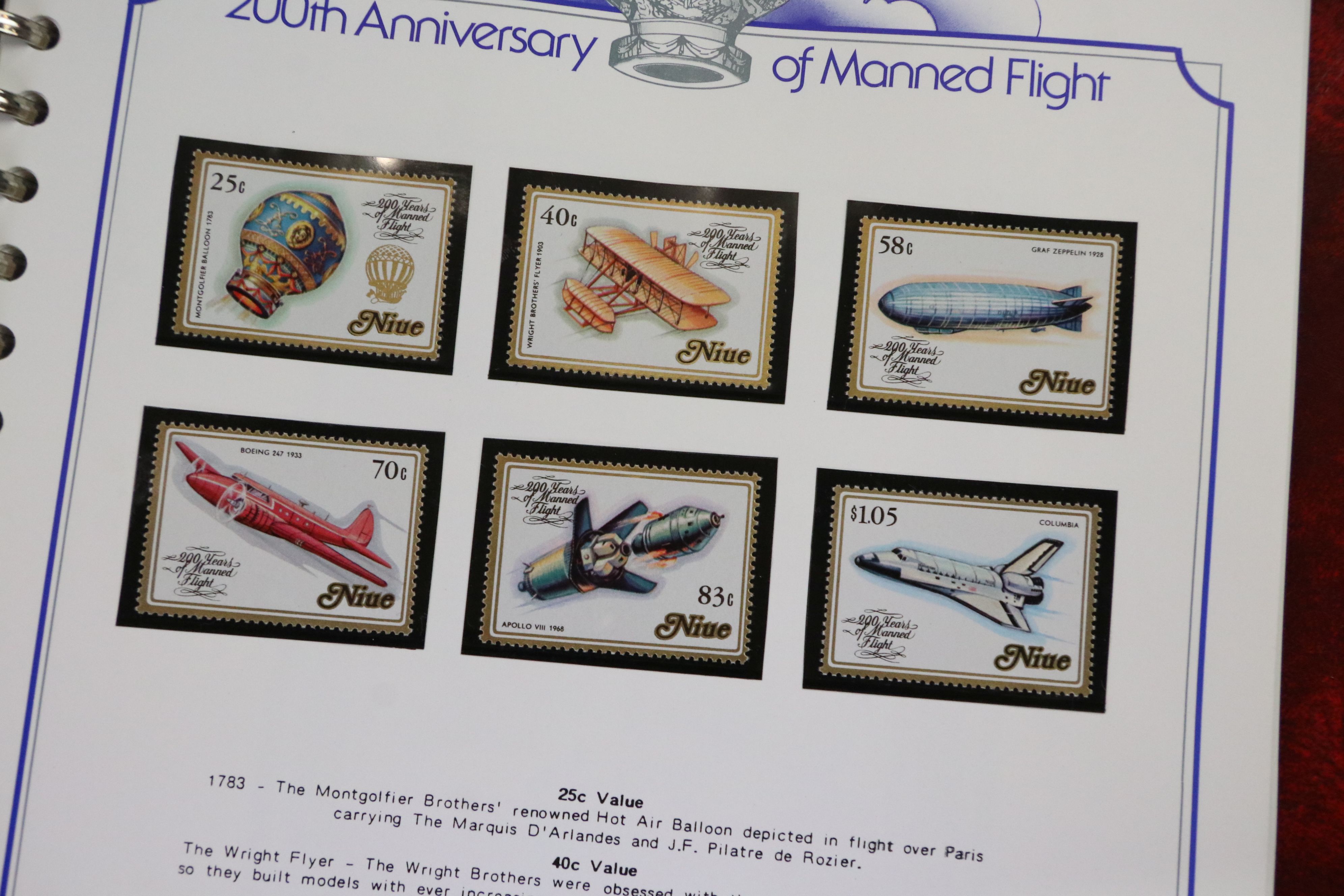 Collection of mostly Commonwealth stamps in binders, to include 200th Anniversary of Manned Flight - Image 12 of 15