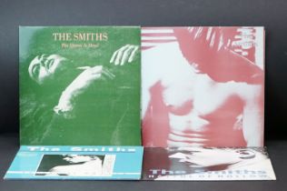 Vinyl - 4 The Smiths LPs to include Hatful Of Hollow (Rough 76 with sticker to front) (Vg/Vg),