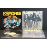 Vinyl - 4 The Ramones LPs to include Ramones (Original UK 1976 1st pressing, Sire Records, 9103 253)