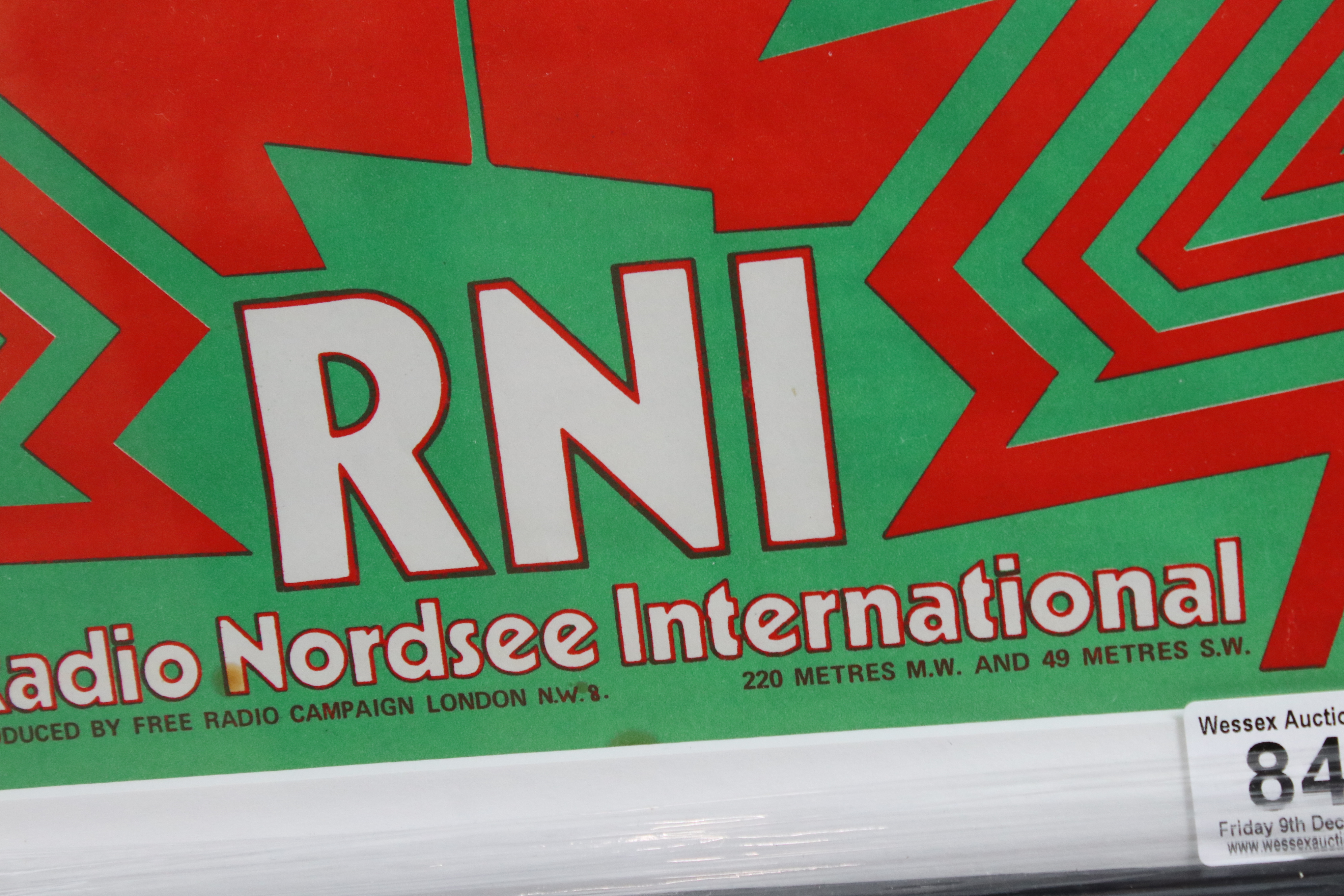 Music Memorabilia - Tune In Turn On promotional poster for Radio Nordsee International (RNI / - Image 2 of 3