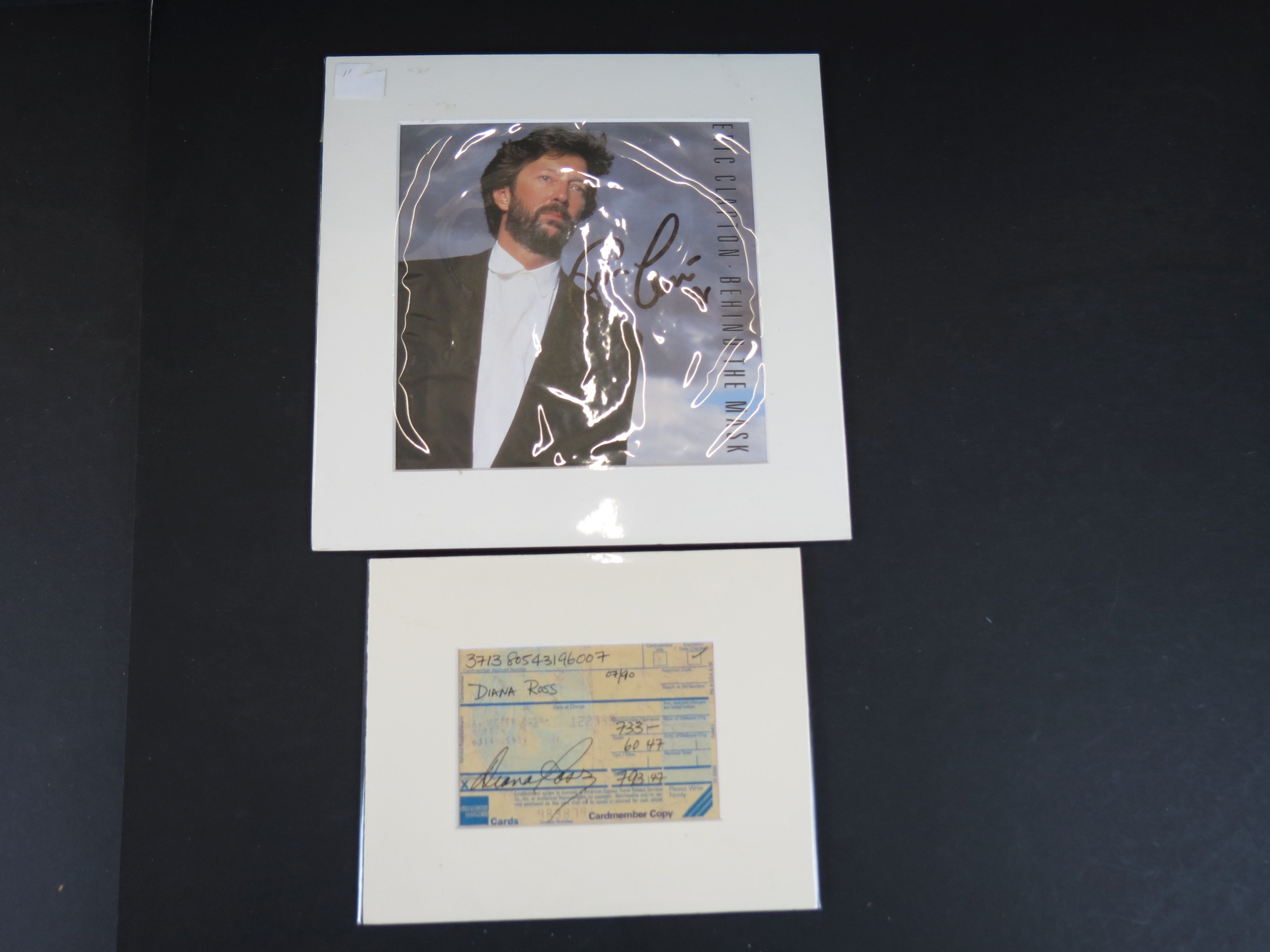 Memorabilia - Autographs - Diana Ross Amex card receipt card expiration date shown as July 1990, and