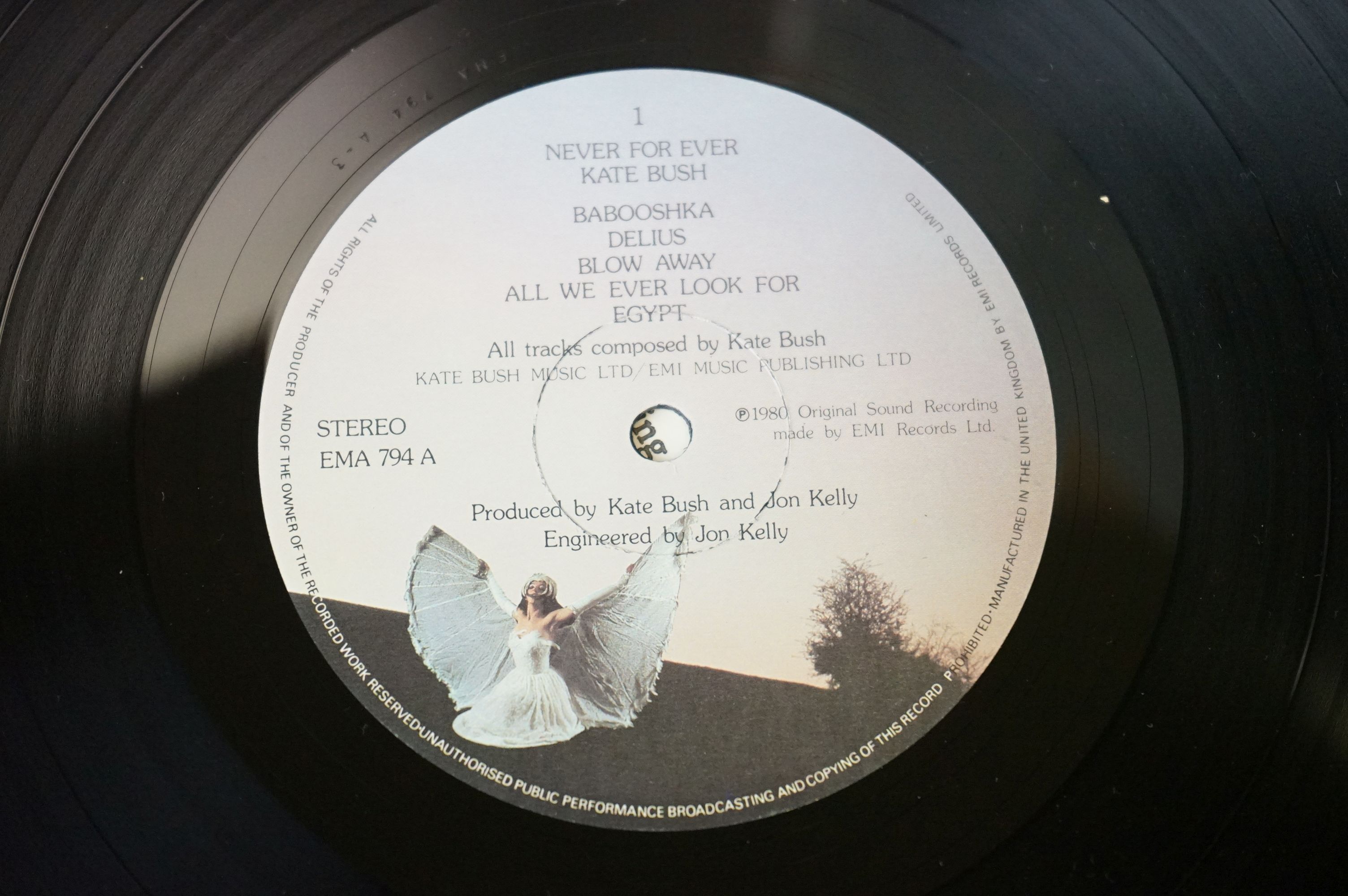 Vinyl - 2 Kate Bush LPs to include The Kick Inside (EMC 3223) and Never For Ever (EMA 794) sleeves & - Image 5 of 10