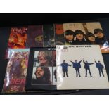 Vinyl - 8 The Beatles LPs to include Help!, Let It Be, Sgt Pepper, For Sale, With The Beatles,