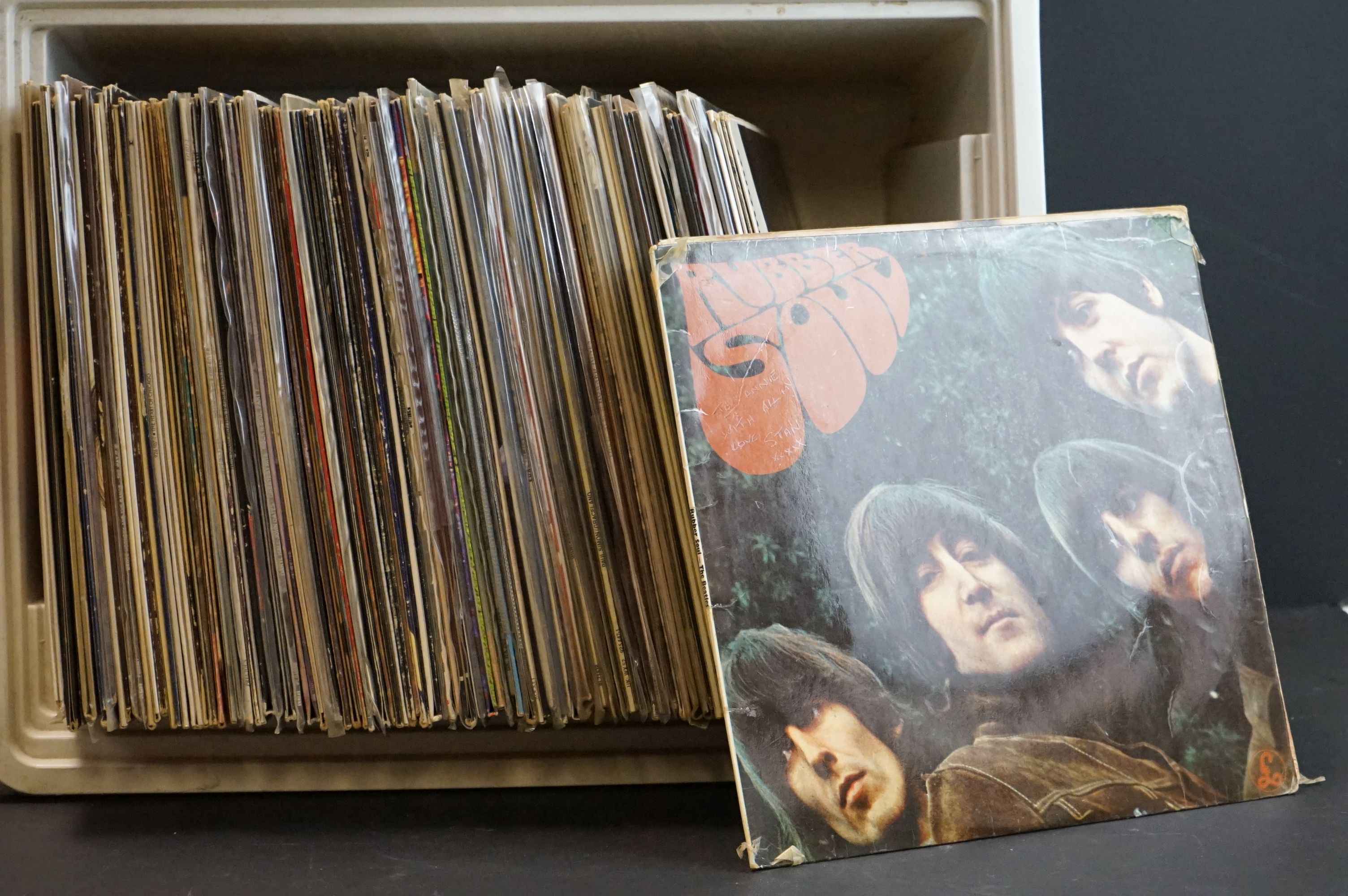 Vinyl - Over 100 mainly rock & pop LPs to include The Beatles, U2, Genesis, Prince, Stray Cats, Eric