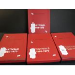 Memorabilia - Freddy Bannister red box sets Festivals 1969-1979 x 4, varied contents including