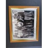 Memorabilia /Autograph - Doobie Brothers framed and glazed signed black & white photograph. 28 x