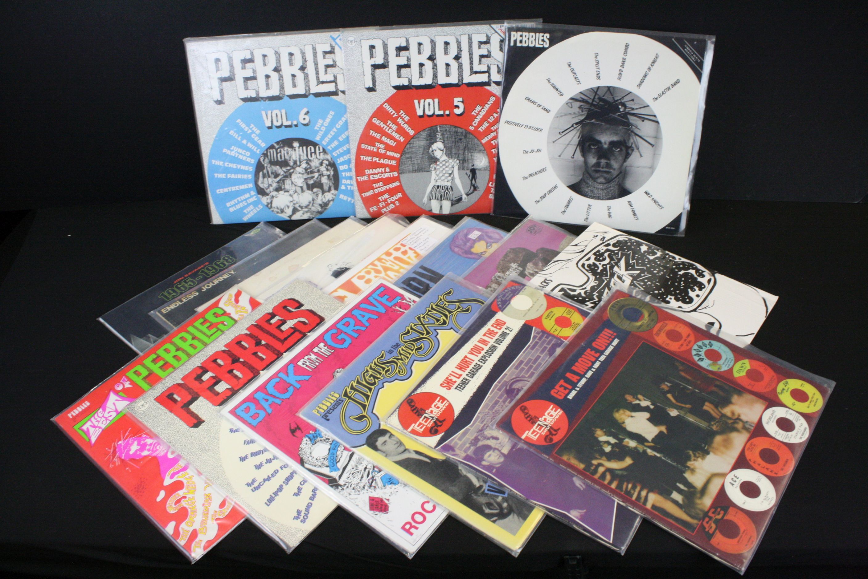 Vinyl - 17 US Garage Punk / Psych compilations to include Pebbles Vol. One (1979, BFD Records BFD-