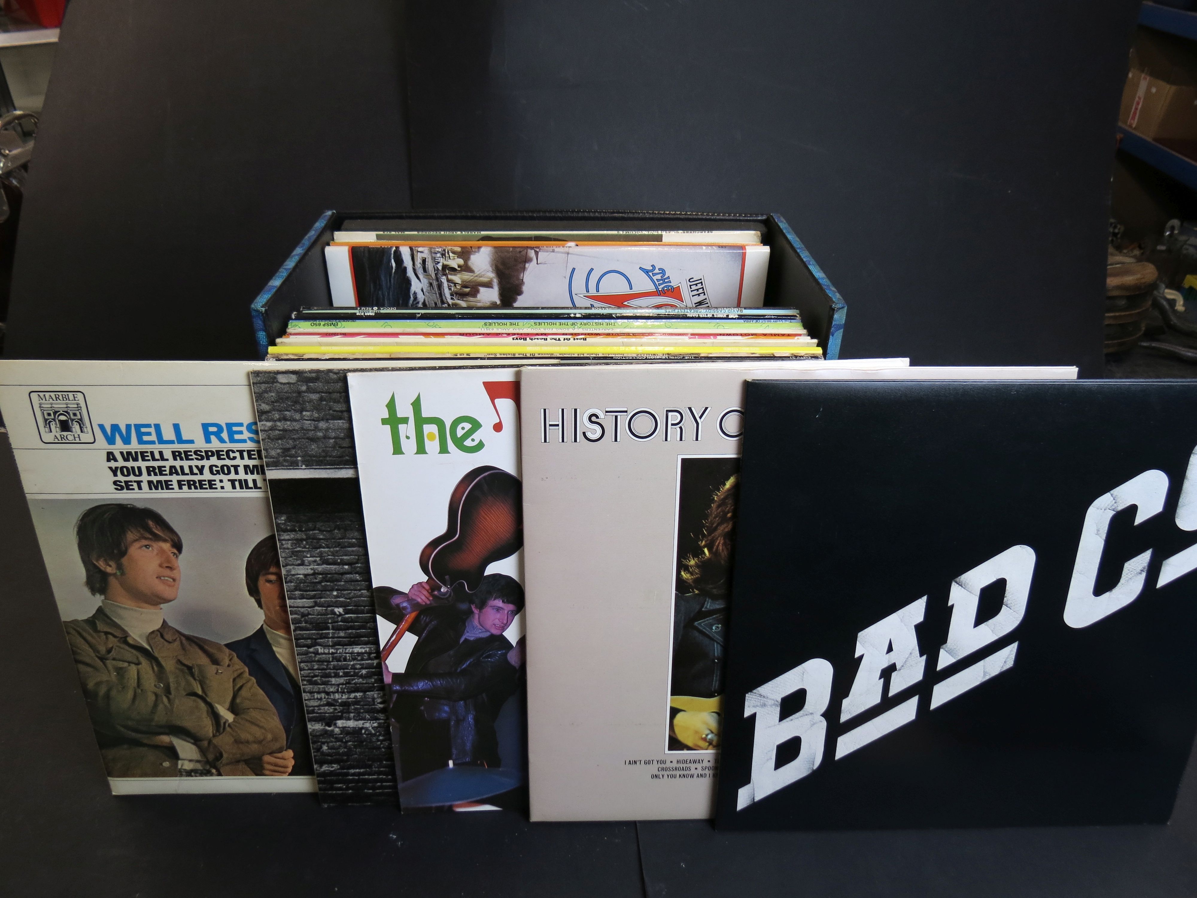 Vinyl - Approx 30 rock & pop LPs to include John Lennon, Bad Company, Eric Clapton, The Kinks, Buddy