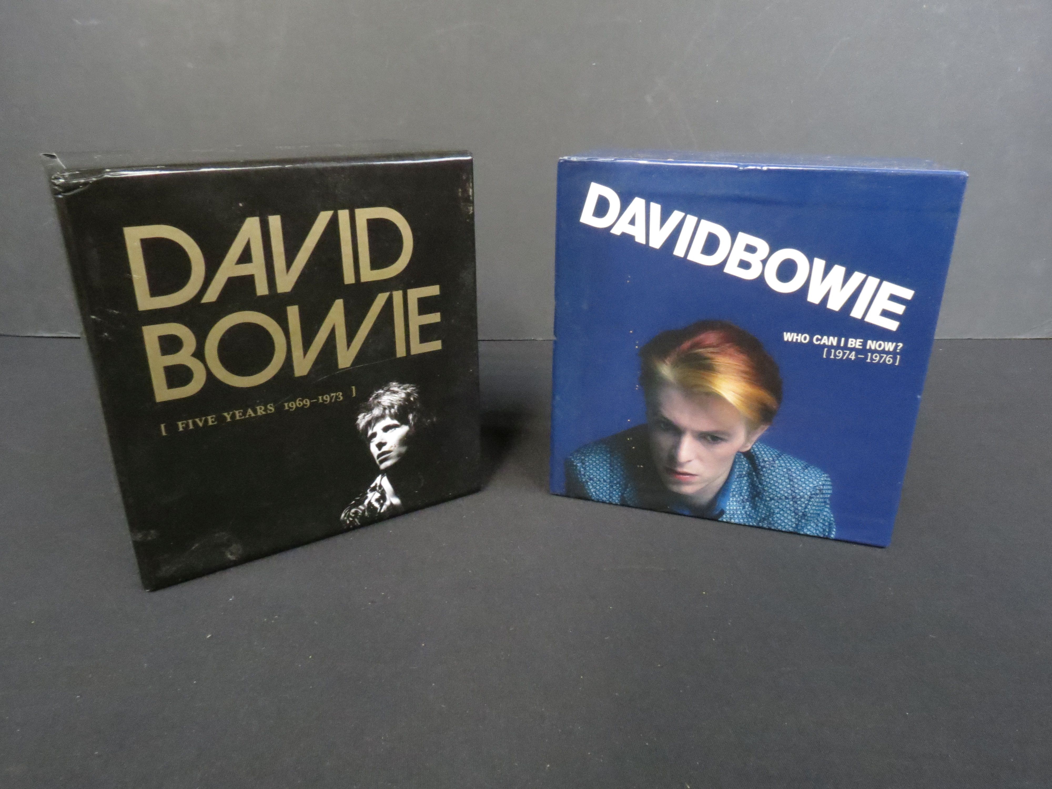 CDs - Two David Bowie Box Sets to include Five Years 1969-1973 & Who Can I Be Now 1974-1976, opened,