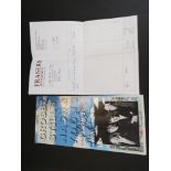 Memorabilia / Autograph - Crosby Stills Nash & Young signed CD sleeve / promo card fro American