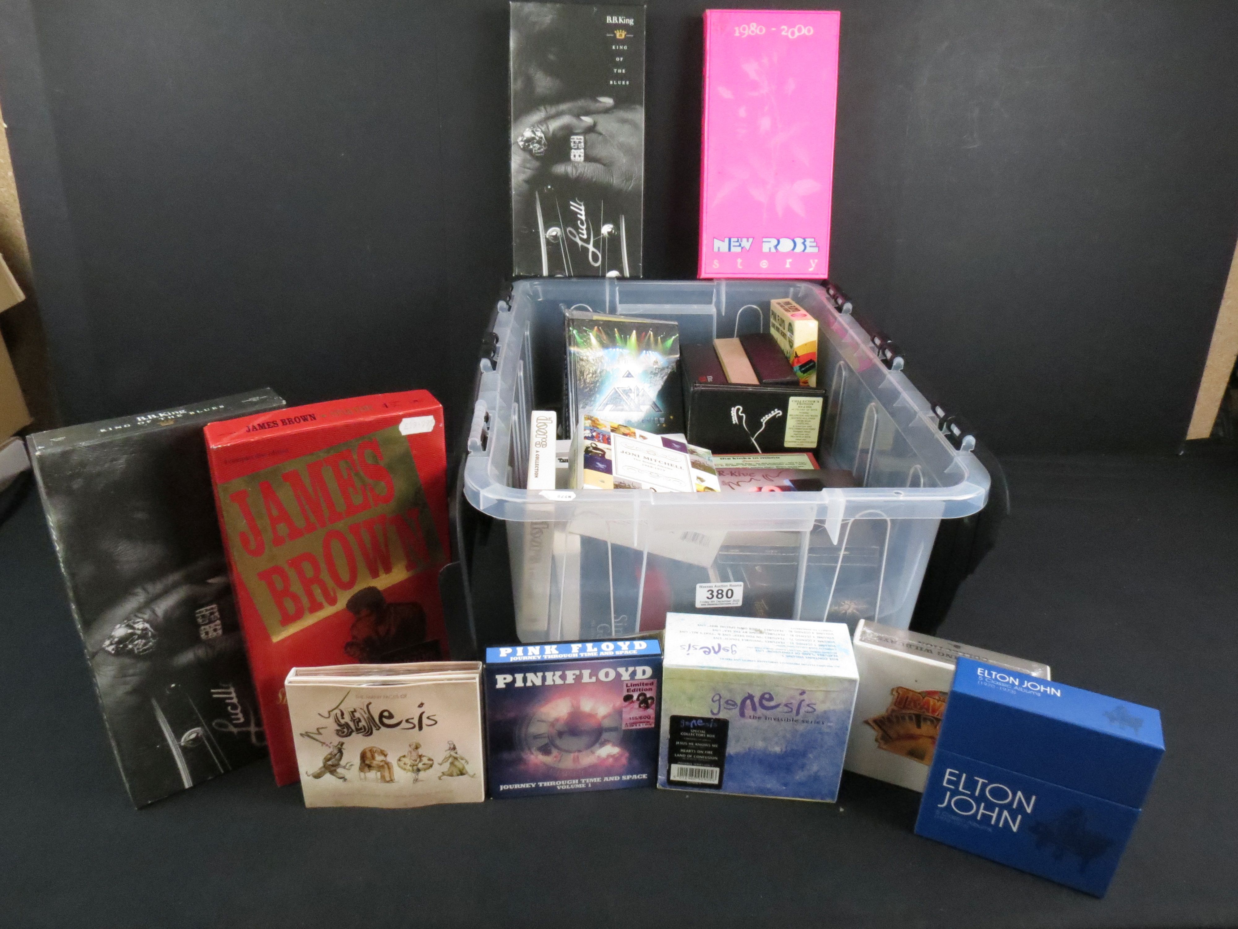 CDs / DVDs - 33 Box Sets to include The Doors, Elton John, James Brown, Genesis, Pink Floyd, The