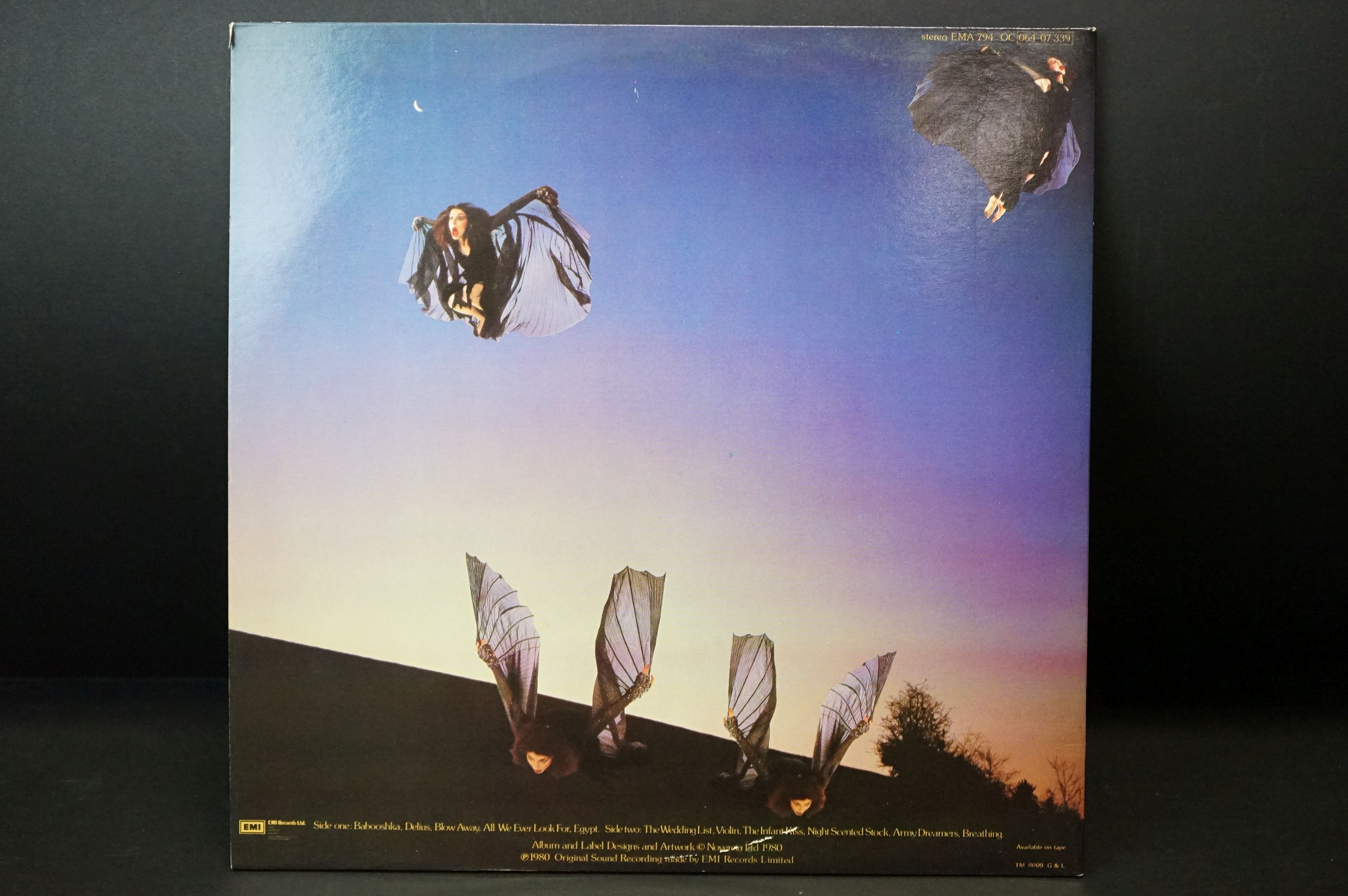 Vinyl - 2 Kate Bush LPs to include The Kick Inside (EMC 3223) and Never For Ever (EMA 794) sleeves & - Image 6 of 10