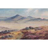 Peter OLIVER (British 1927-2006) Dartmoor Valley Mist, Oil on board, Signed lower left, 11.5" x 17.