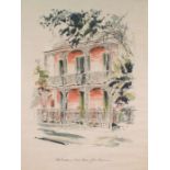 John HAYMSON (American 1902-1980) Old Residence, Vieux Carre, Lithograph in colours, bearing