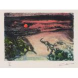Ian LAURIE (British b. 1933) Late Beach, Colour etching, Signed lower right, numbered 14/20,