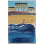 Jennifer BAIRD (AKA Jenny HILTON CLARKE) (Australian b. 1955) Bondi Beach Pavilion, Watercolour,