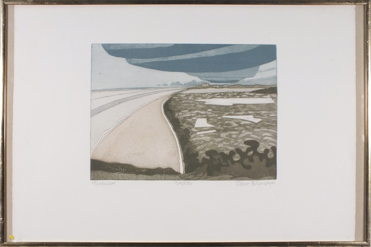 John BRUNSDON (British 1933-2014) Minsmere, Etching/Aquatint, Signed, titled and numbered 139/150 in - Image 3 of 4