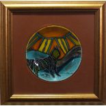 Anita HARRIS (British 20th/21st Century) The Cat Walk, Glazed pottery plate, Signed lower left,