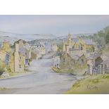 K W BURTON (British 20th/21st Century) Hawes North Yorkshire, Watercolour, Signed lower right, 8.75"