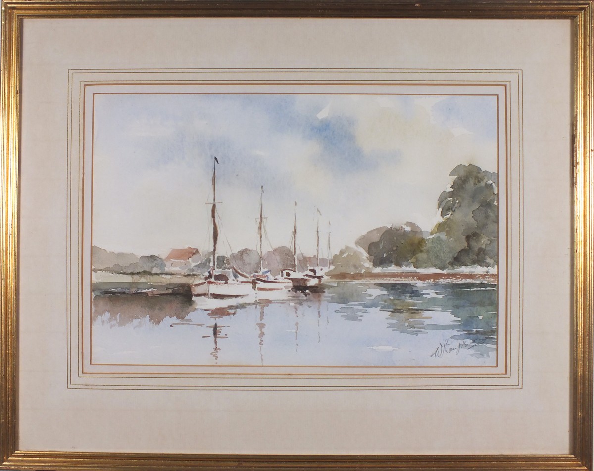 Claude KITTO (British 1913-2004) Scrubbing Down - Low Tide Mevagissey, Watercolour, Signed lower - Image 4 of 8