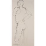Annabelle GREGORY (British b. 1941) Standing Ballet Dancer, Pencil on paper, Signed and dated '08