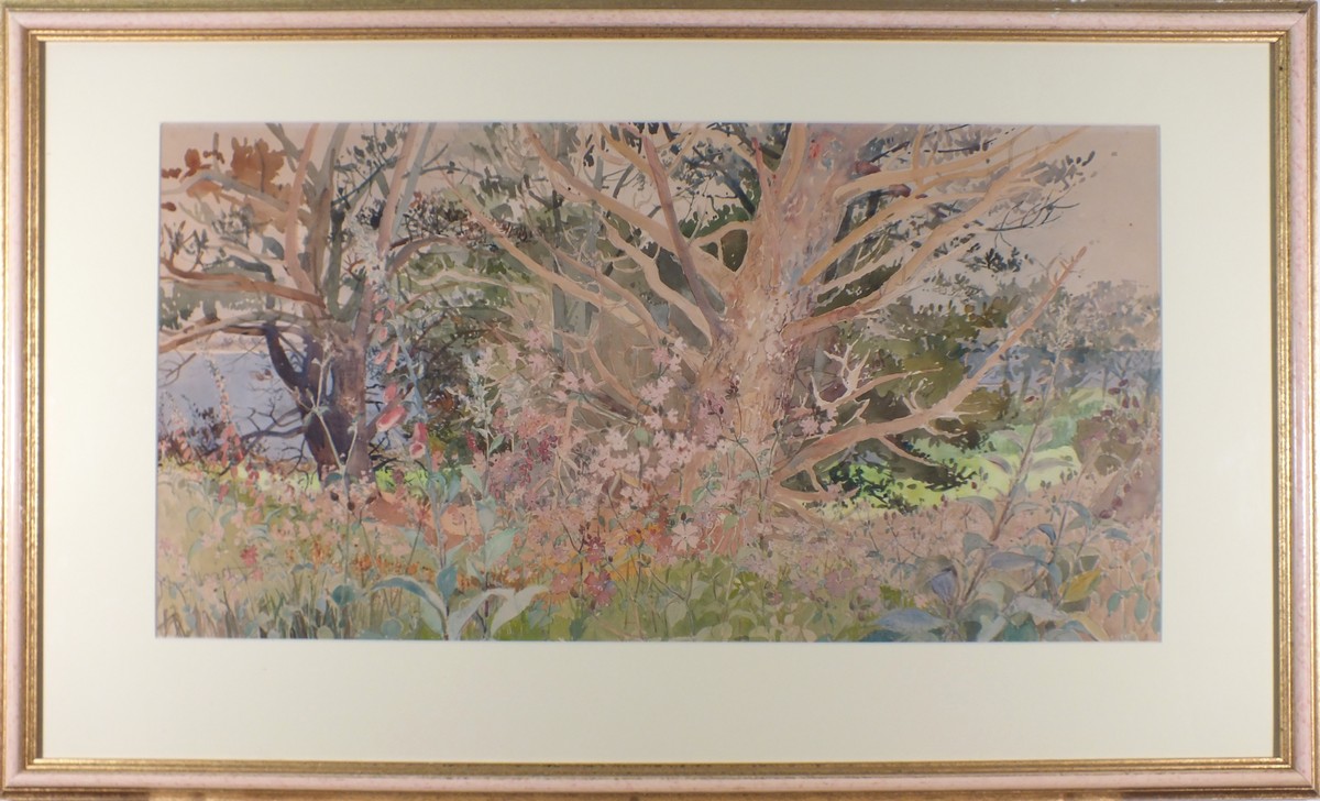 Nan HEATH (British 1922-1995) June Woods above Bar Point, Watercolour, Signed lower left, - Image 2 of 3