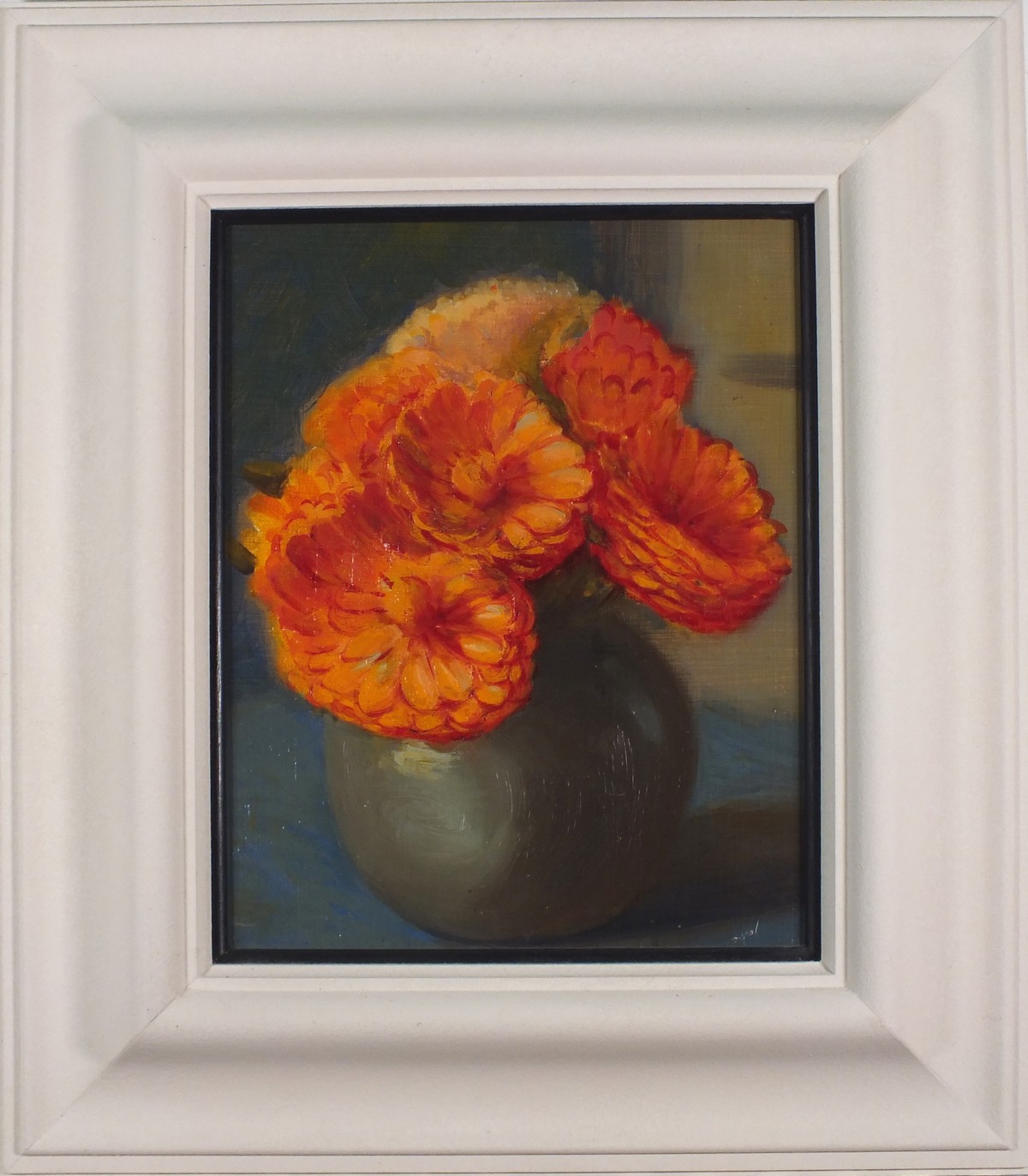 Hyman SEGAL (British 1914-2004) Marigolds in a Vase, Oil on board, Signed lower right, artist's - Image 2 of 3