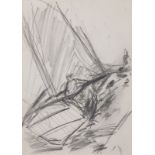 Nan FRANKEL (British 1921-2000) Sailing Boat, Pencil on paper, circa 1995, facsimile signature